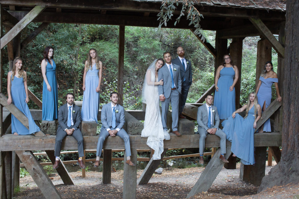 Bridal party shot in Old Mill Park