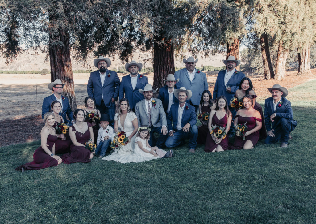 country bridal party